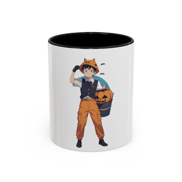 Coffee Mug Cute Anime Boy Halloween Pumpkins Art